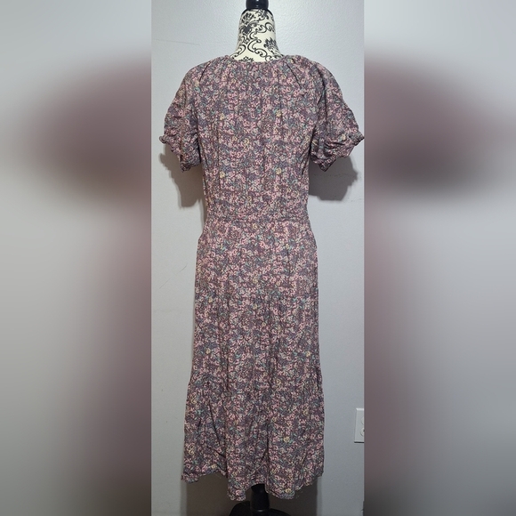 Med Lucky Brand Floral Purple Dress - Picture 3 of 5